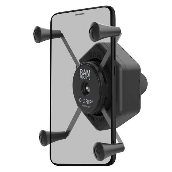 RAM Mounts RAM X-GRIP LARGE PHONE HOLDER WITH BALL AND VIBE-SAFE ADAPTER RAM-HOL-UN10B-462 RAM X-GRIP LARGE PHONE HOLDER WITH BALL AND VIBE-SAFE ADAPTER