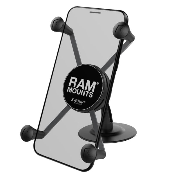 RAM Mounts RAM X-GRIP LARGE PHONE HOLDER WITH LIL BUDDY ADHESIVE DASH MOUNT RAP-SB-180-UN10 RAM X-GRIP LARGE PHONE HOLDER WITH LIL BUDDY ADHESIVE DASH MOUNT