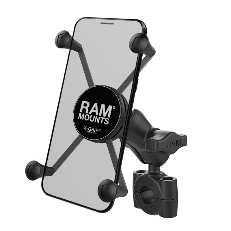 RAM Mounts RAM X-GRIP LARGE PHONE MOUNT WITH RAM TORQUE MEDIUM RAIL BASE RAM-B-408-75-1-A-UN10 RAM X-GRIP LARGE PHONE MOUNT WITH RAM TORQUE MEDIUM RAIL BASE