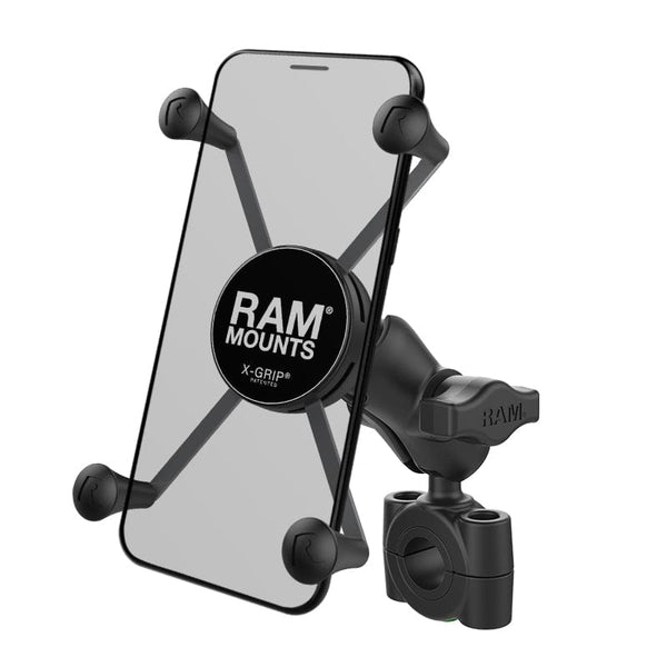 RAM Mounts RAM X-GRIP LARGE PHONE MOUNT WITH RAM TORQUE MEDIUM RAIL BASE RAM-B-408-75-1-A-UN10 RAM X-GRIP LARGE PHONE MOUNT WITH RAM TORQUE MEDIUM RAIL BASE