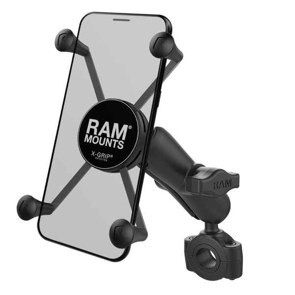 RAM Mounts RAM X-GRIP LARGE PHONE MOUNT WITH RAM TORQUE MEDIUM RAIL BASE RAM-B-408-75-1-UN10U RAM X-GRIP LARGE PHONE MOUNT WITH RAM TORQUE MEDIUM RAIL BASE