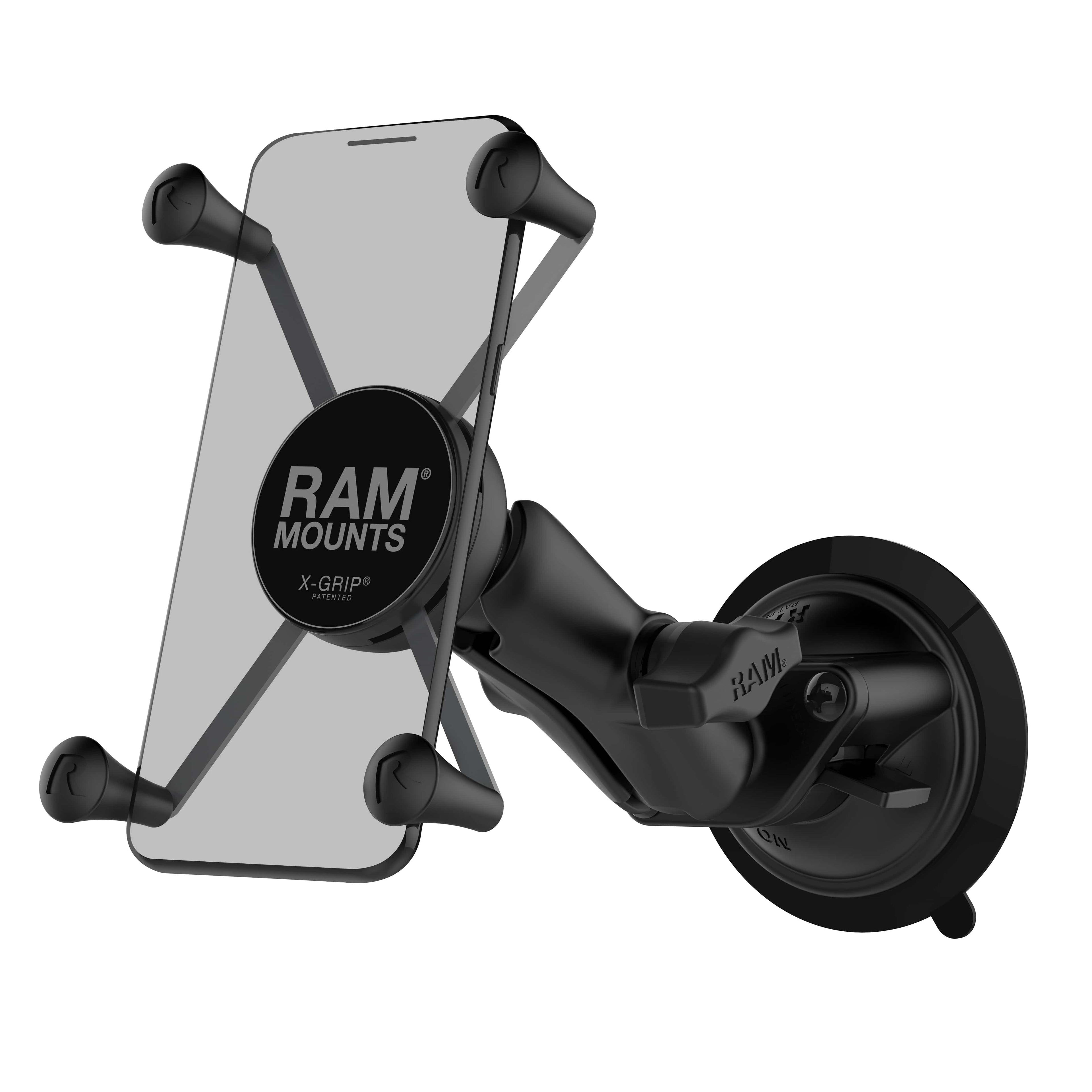 RAM Mounts RAM X-GRIP LARGE PHONE MOUNT WITH RAM TWIST-LOCK SUCTION CUP BASE RAM-B-166-UN10U RAM X-GRIP LARGE PHONE MOUNT WITH RAM TWIST-LOCK SUCTION CUP BASE