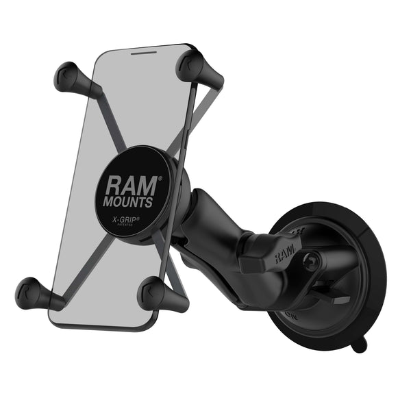 RAM Mounts RAM X-GRIP LARGE PHONE MOUNT WITH RAM TWIST-LOCK SUCTION CUP BASE RAM-B-166-UN10U RAM X-GRIP LARGE PHONE MOUNT WITH RAM TWIST-LOCK SUCTION CUP BASE