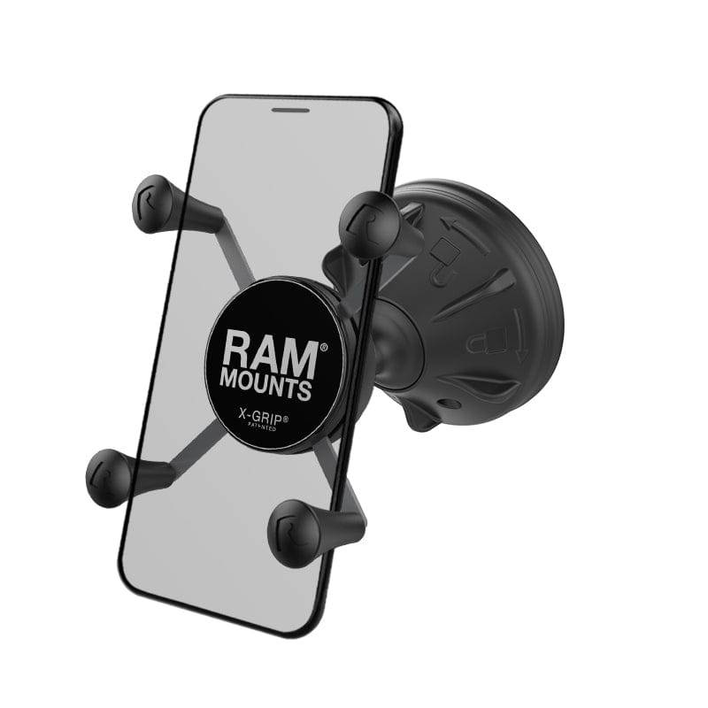 RAM Mounts RAM X-GRIP PHONE MOUNT WITH RAM MIGHTY-BUDDY SUCTION CUP RAP-SB-224-2-UN7U RAM X-GRIP PHONE MOUNT WITH RAM MIGHTY-BUDDY SUCTION CUP