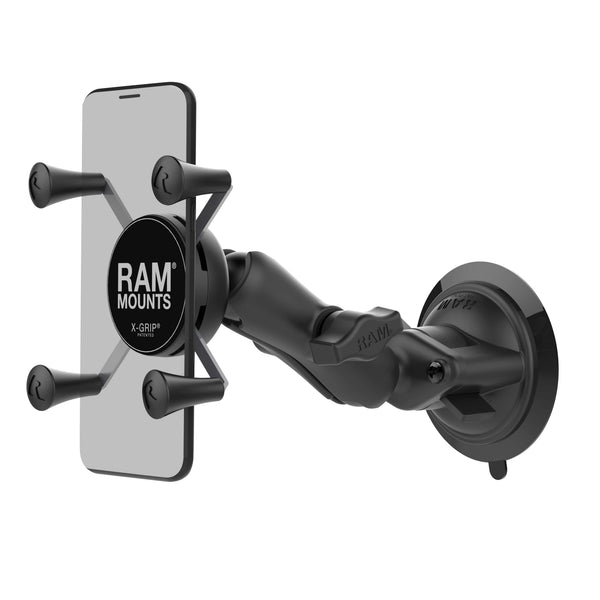RAM Mounts RAM X-GRIP PHONE MOUNT WITH TWIST-LOCK SUCTION CUP BASE RAP-B-166-UN7U RAM X-GRIP PHONE MOUNT WITH TWIST-LOCK SUCTION CUP BASE