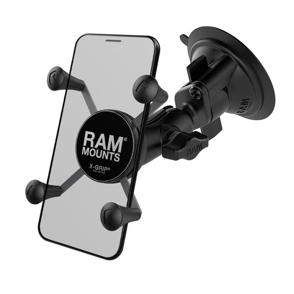 RAM Mounts RAM X-GRIP PHONE MOUNT WITH TWIST-LOCK SUCTION CUP RAM-B-166-A-UN7U RAM X-GRIP PHONE MOUNT WITH TWIST-LOCK SUCTION CUP