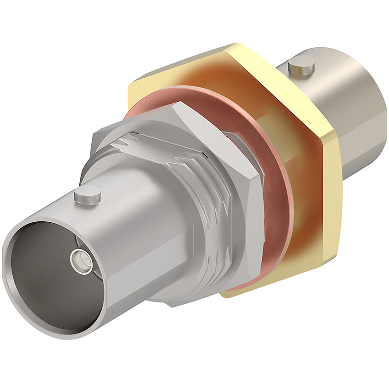 TE Connectivity Aviation Connectors BNC CONNECTOR/Side 1: female, side 1: female, 50 ohms, nickel shell plating, silver contact plating, straight, rubber ga 330024 BNC CONNECTOR/Side 1: female, side 1: female, 50 ohms, nickel shell plating, silver contact plating, straight, rubber ga