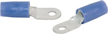 TE Connectivity Aviation Connectors RING TERMINAL/#10 stud/tab size, female, insulated, blue, tin plating, copper material, nylon insulation. For use with 6 324046 RING TERMINAL/#10 stud/tab size, female, insulated, blue, tin plating, copper material, nylon insulation. For use with 6