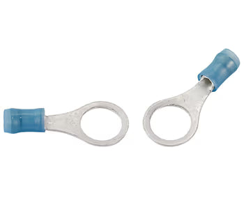 TE Connectivity Aviation Connectors RING TERMINAL/7.94 mm stud/tab size, female, insulated, blue, tin plating, copper material, nylon insulation, 300 VAC. F 328998 RING TERMINAL/7.94 mm stud/tab size, female, insulated, blue, tin plating, copper material, nylon insulation, 300 VAC. F