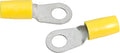TE Connectivity Aviation Connectors RING TERMINAL/9.53 stud/tab size, female, insulated, yellow, tin plating, copper material, nylon insulation. 324 series. 324052 RING TERMINAL/9.53 stud/tab size, female, insulated, yellow, tin plating, copper material, nylon insulation. 324 series.