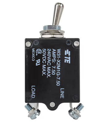 TE Connectivity Aviation Connectors W31 Series Circuit Breaker 4-1393247-4 W31 Series Circuit Breaker