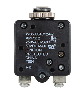 TE Connectivity Aviation Connectors W58 Series Circuit Breaker 4-1393249-2 W58 Series Circuit Breaker
