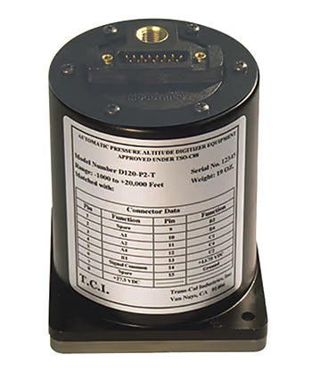 Trans-Cal Industries Flight Instruments D-120 ENCODER/20K'/TSO D120-P2-T (20K) D-120 ENCODER/20K'/TSO