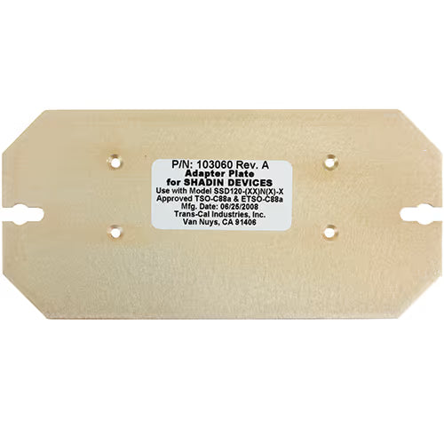 Trans-Cal Industries Flight Instruments NANO ADAPTER PLATE/SHADIN 103060 NANO ADAPTER PLATE/SHADIN