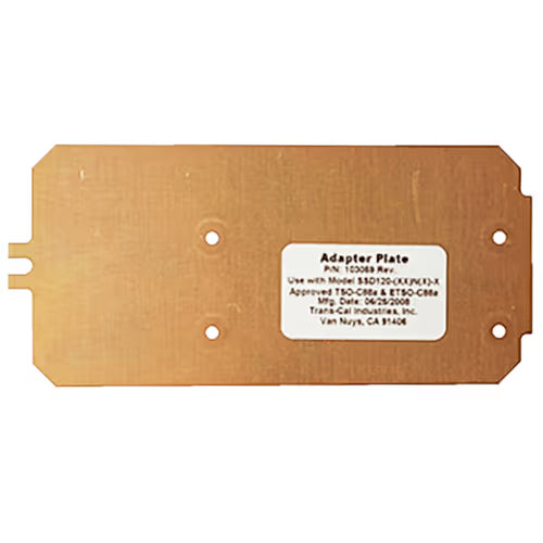 Trans-Cal Industries Flight Instruments SSD120 Nano Adapter Plate 103059- REVISION B SSD120 Nano Adapter Plate
