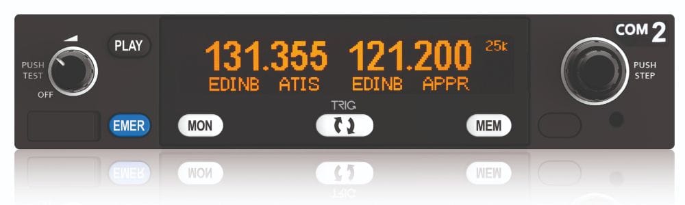 Trig Avionics Aircraft Parts & Accessories Stack Radios: TY97A VHF Radio, 25 kHz 16 watt (complete system) 01790-00-01 Stack Radios: TY97A VHF Radio, 25 kHz 16 watt (complete system)