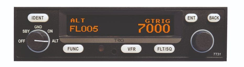 Trig Avionics Aircraft Parts & Accessories Stack Transponder: TT31 Transponder (complete system) 00225-00-01 Stack Transponder: TT31 Transponder (complete system)