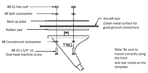Trig Avionics Aircraft Parts & Accessories TA17 VHF Com Antenna: TA17 - VHF Com antenna - angled 02452-00 TA17 VHF Com Antenna: TA17 - VHF Com antenna - angled