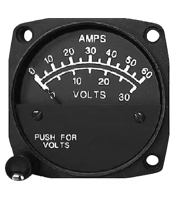 UMA Instruments Flight Instruments Dual Ammeter-Voltmeter 15-200-030 Dual Ammeter-Voltmeter