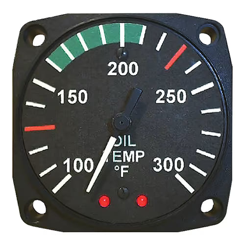 UMA Instruments Flight Instruments Electronic Oil Temperature Indicator 12-260-300F Electronic Oil Temperature Indicator