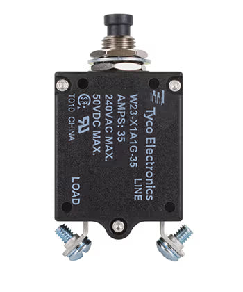 W23 Series Thermal Circuit Breaker | 35 Amp Rating, Push/Pull Actuator